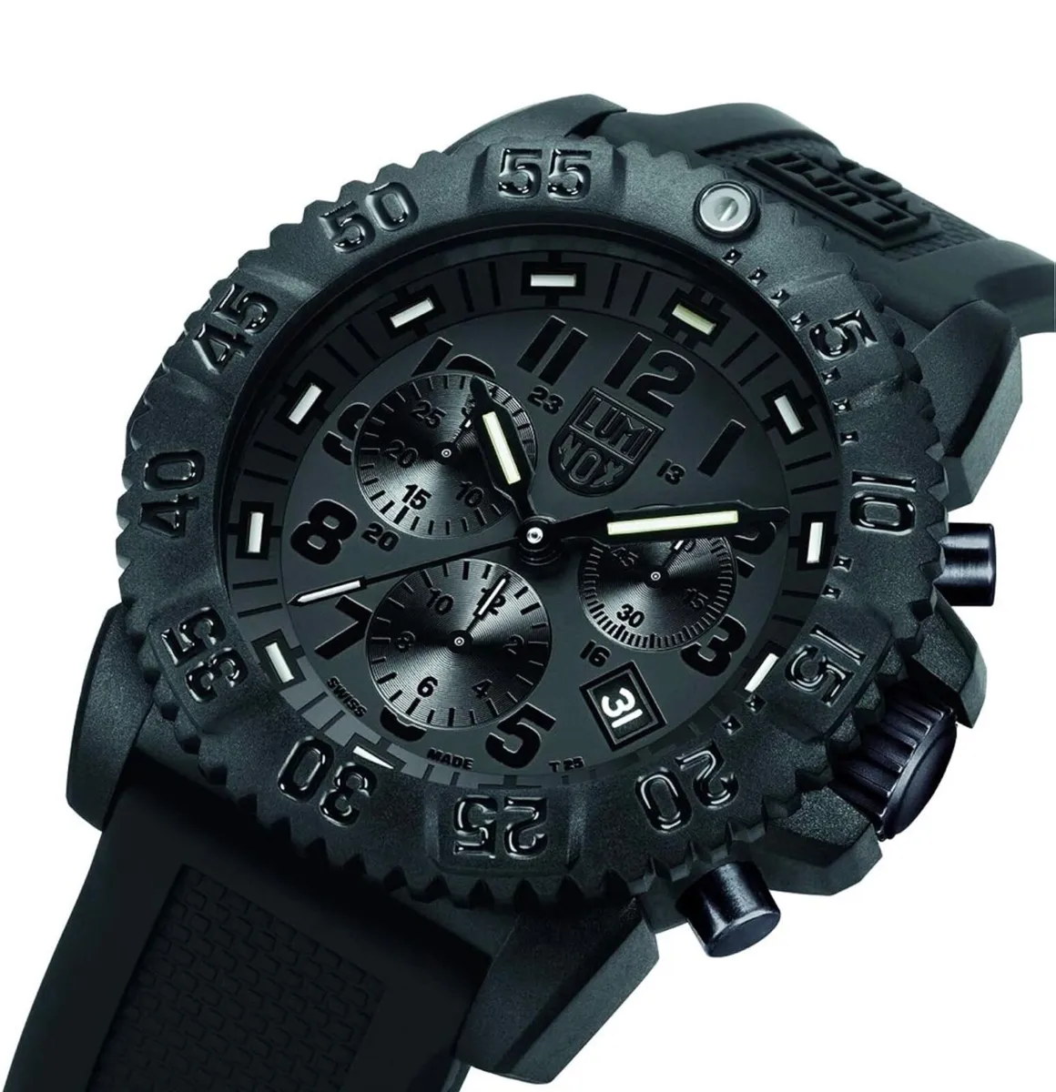 LUMINOX Chronograph Black Navy Seals Mens Watch - Image 1