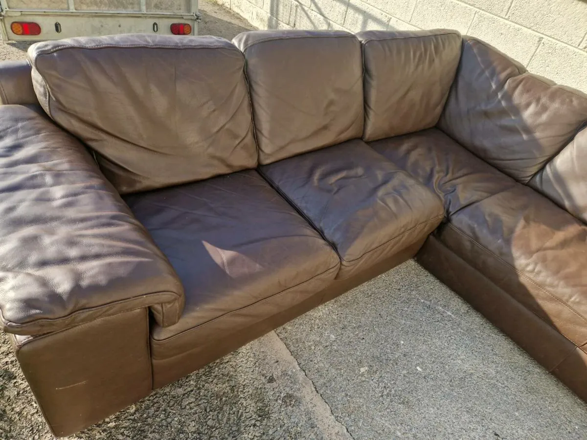 Leather corner sofa - Image 3
