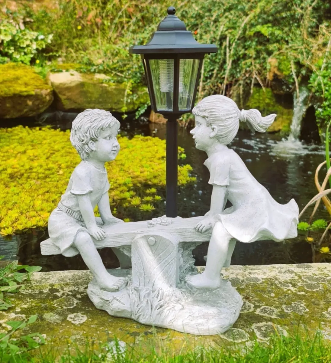 Solar Light Boy & Girl Seesaw - Image 3
