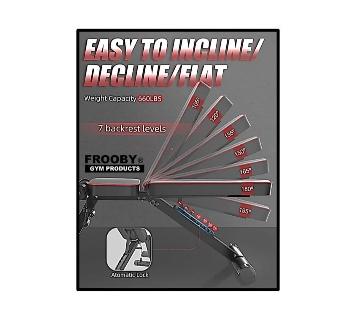 Foldable Adjustable Weight Exercise Bench Home Gym - Image 4