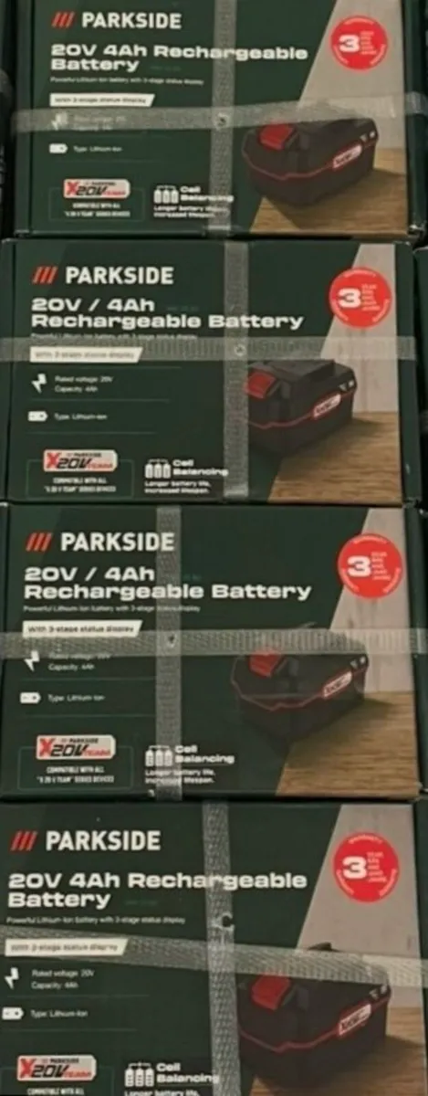 4x Parkside 20V 4Ah Rechargeable Battery Brand New