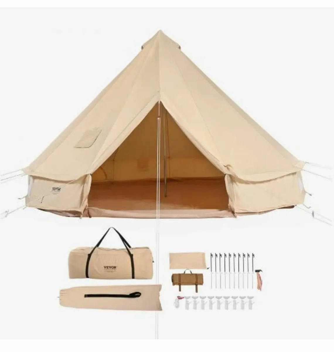 Canvas Bell Tent, 4 Seasons 3 m/9.8ft - Image 1