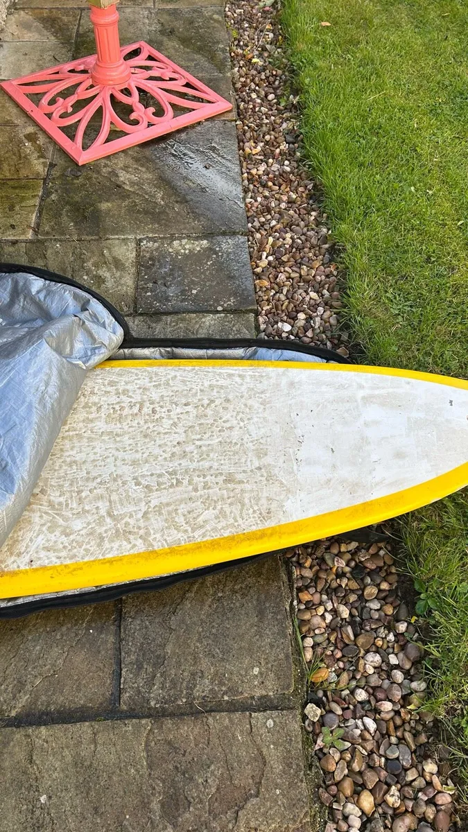Surf Board, Cover, Leash, travel straps - Image 1