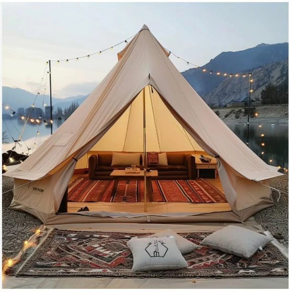 Canvas Bell Tent, 4 Seasons 6 m/19.68 ft - Image 1