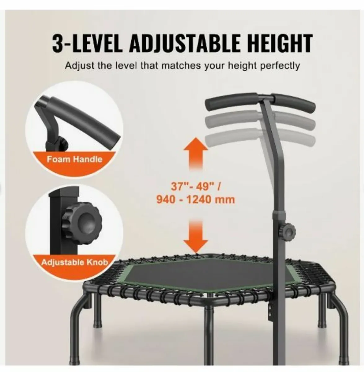 Mini Trampoline, 54.5 Inch Fitness - Image 1