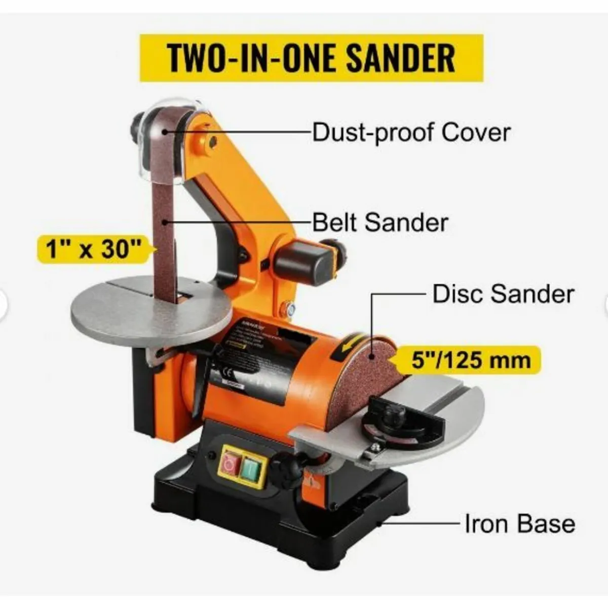 Electric Belt Grinder Sander 300W - Image 2