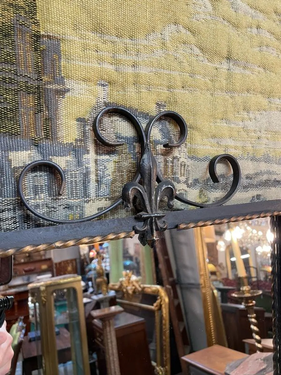 French Cast Iron Shield Shape Mirror - Image 3