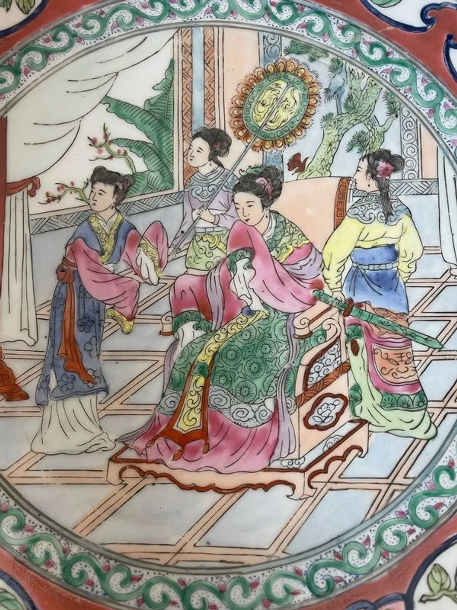 Vintage Chinese Famille Rose Porcelain Plate - Image 2