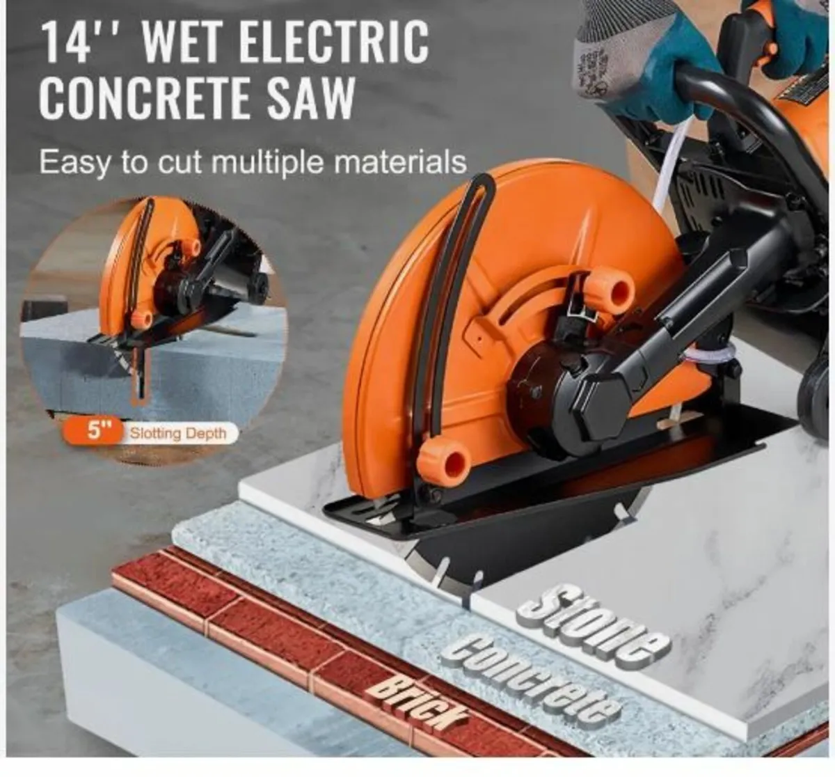 14"/35.6 cm Electric Concrete Saw - Image 2