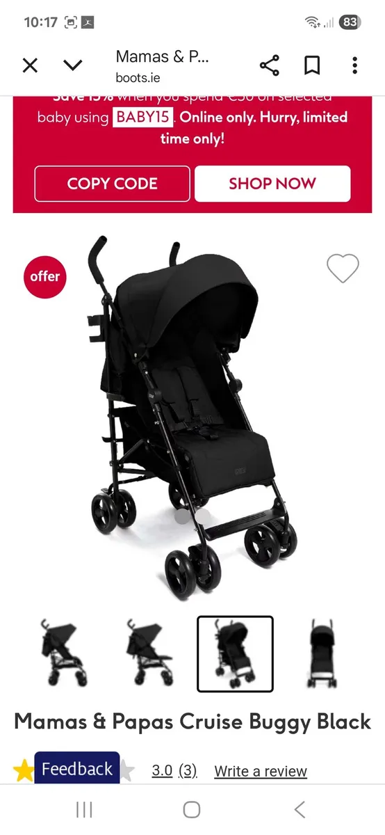 Mamas and papas cruise buggy - Image 1