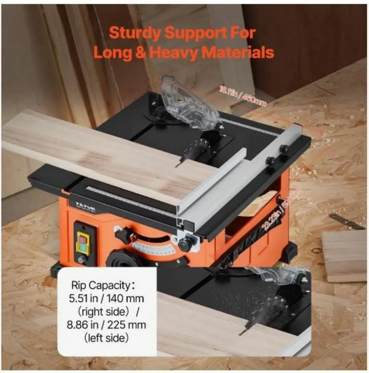 Table Saw, 1200 W Portable Compact - Image 4