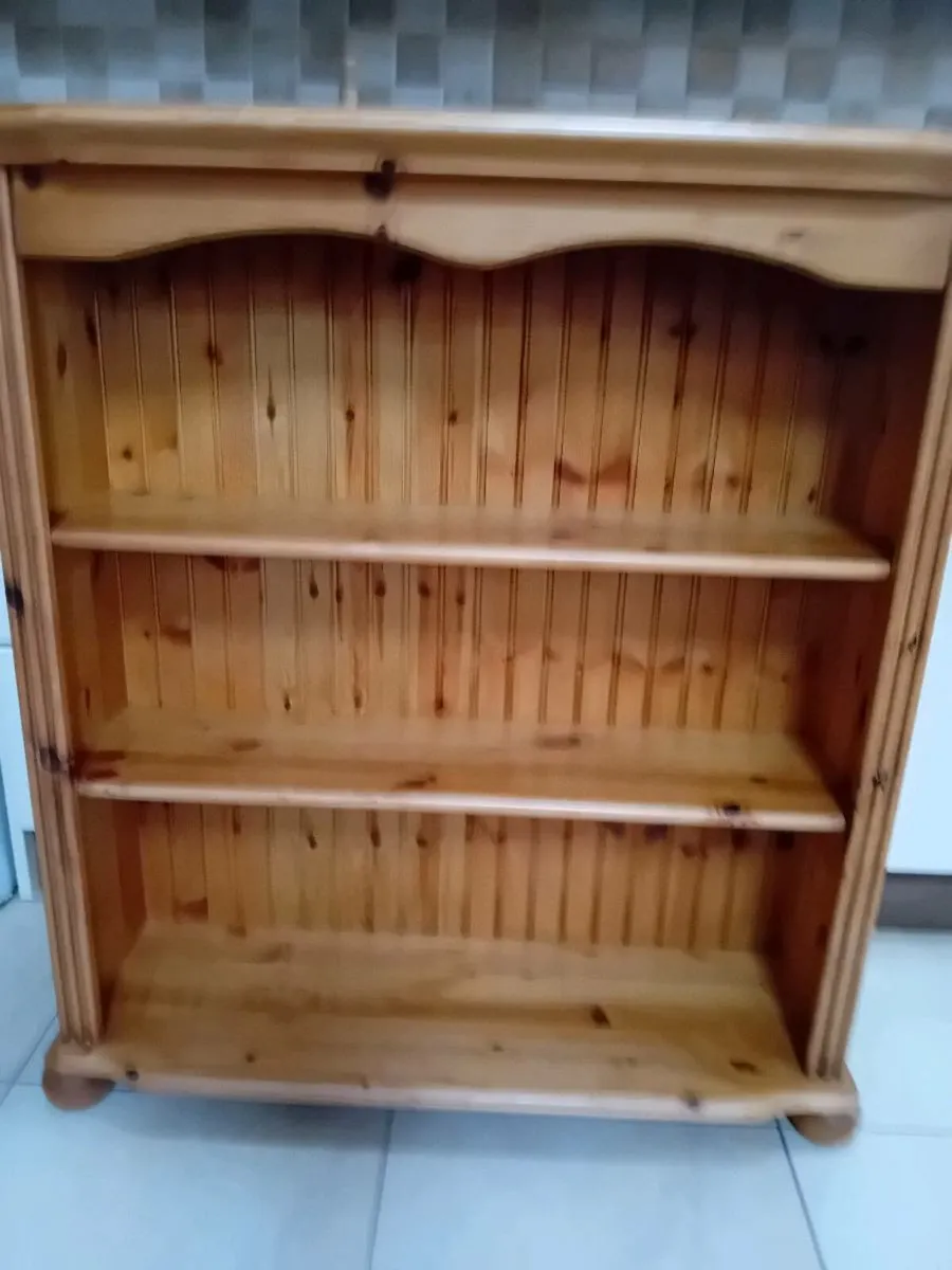 SOLID WOOD CABINET WITH SHELVES - Image 1