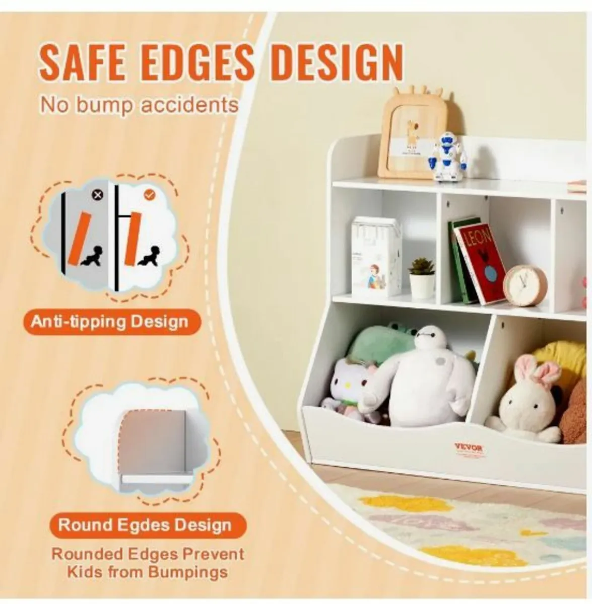 Wood Kid Storage Cubby, Toy Storage - Image 2