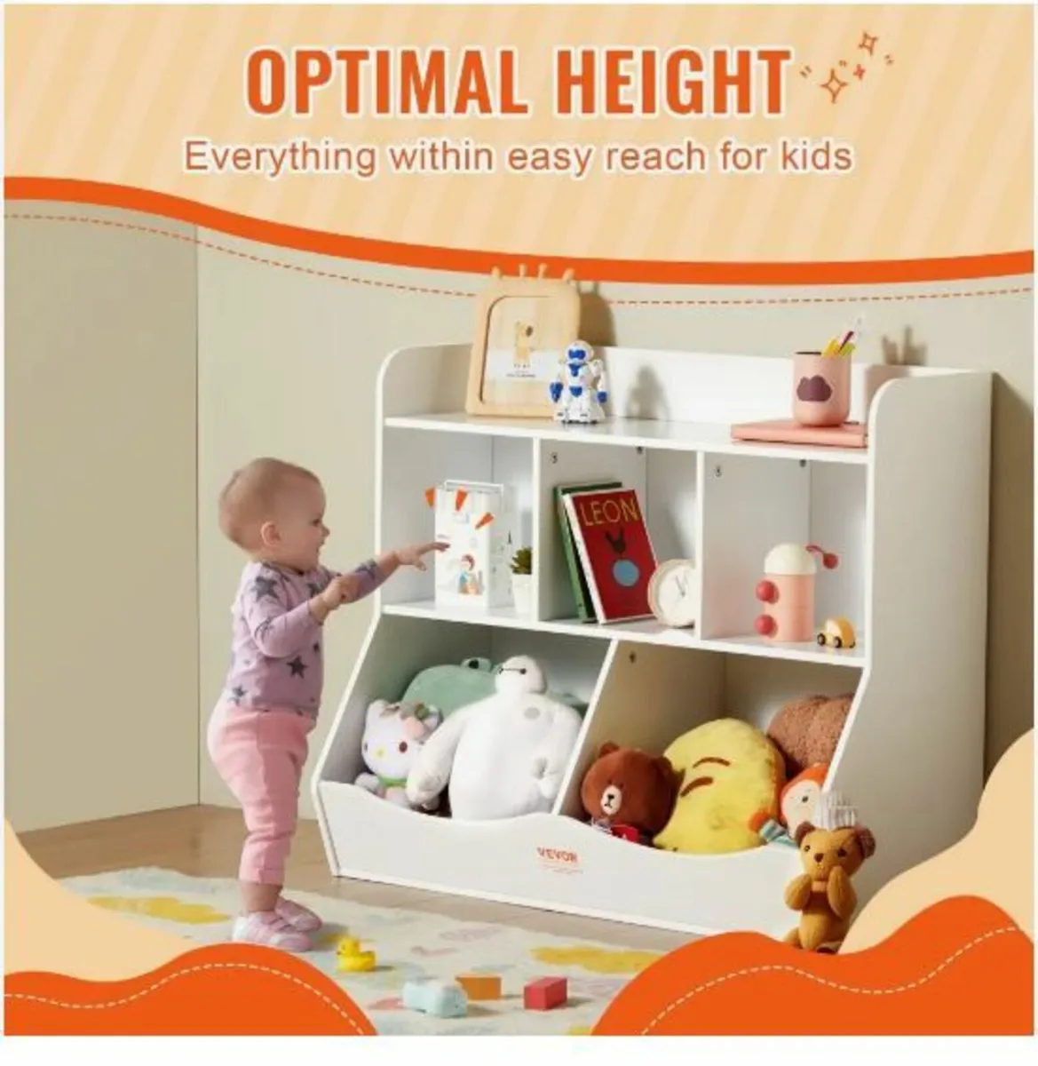 Wood Kid Storage Cubby, Toy Storage - Image 3