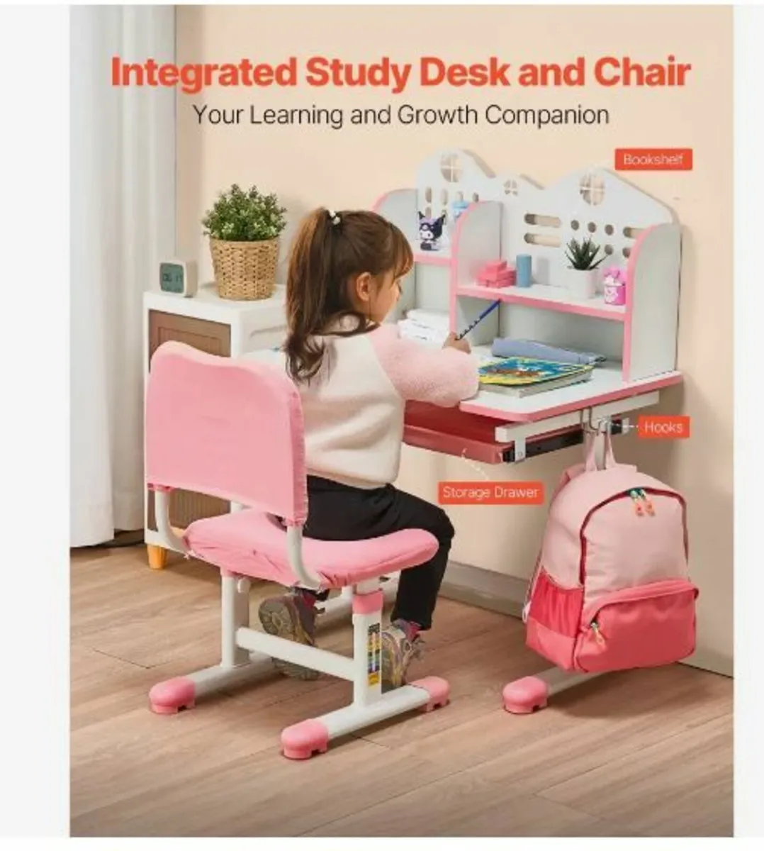 Kids Study Chair and Desk - Image 1
