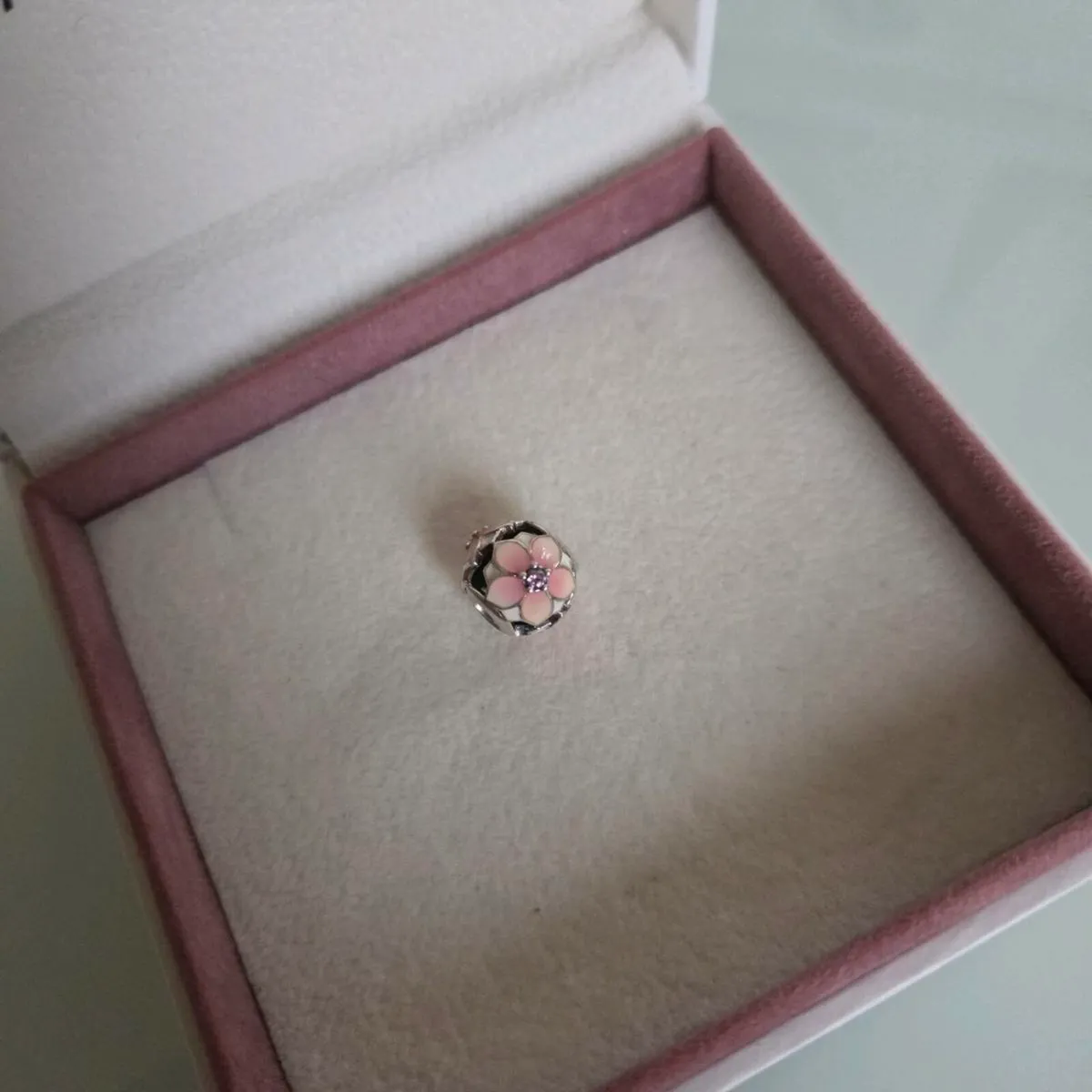 Pandora pink magnolia bloom charm - Image 2