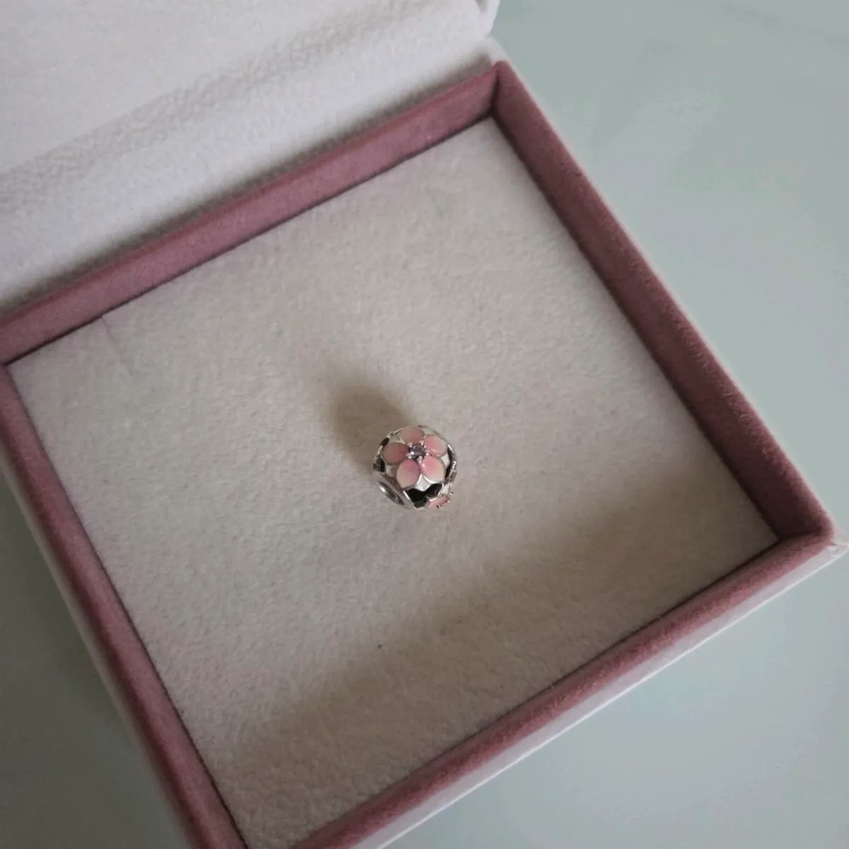 Pandora pink magnolia bloom charm - Image 3