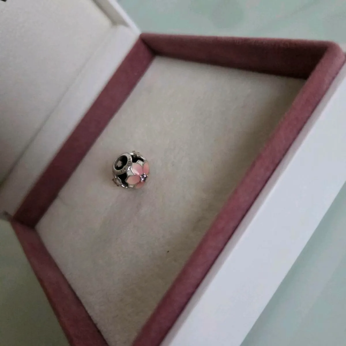 Pandora pink magnolia bloom charm - Image 4