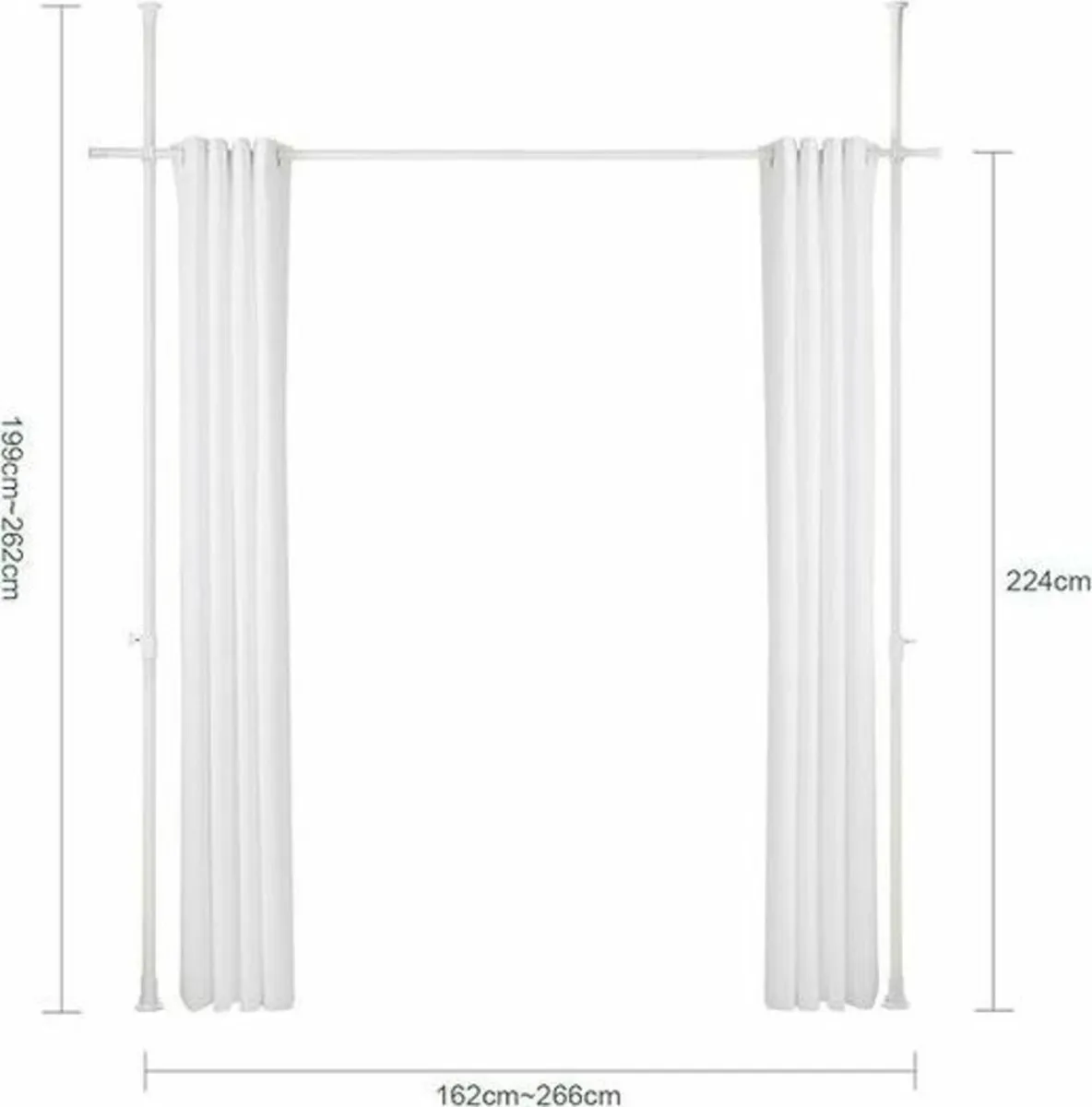 Floor to Ceiling Blackout Curtain with Metal Teles - Image 2