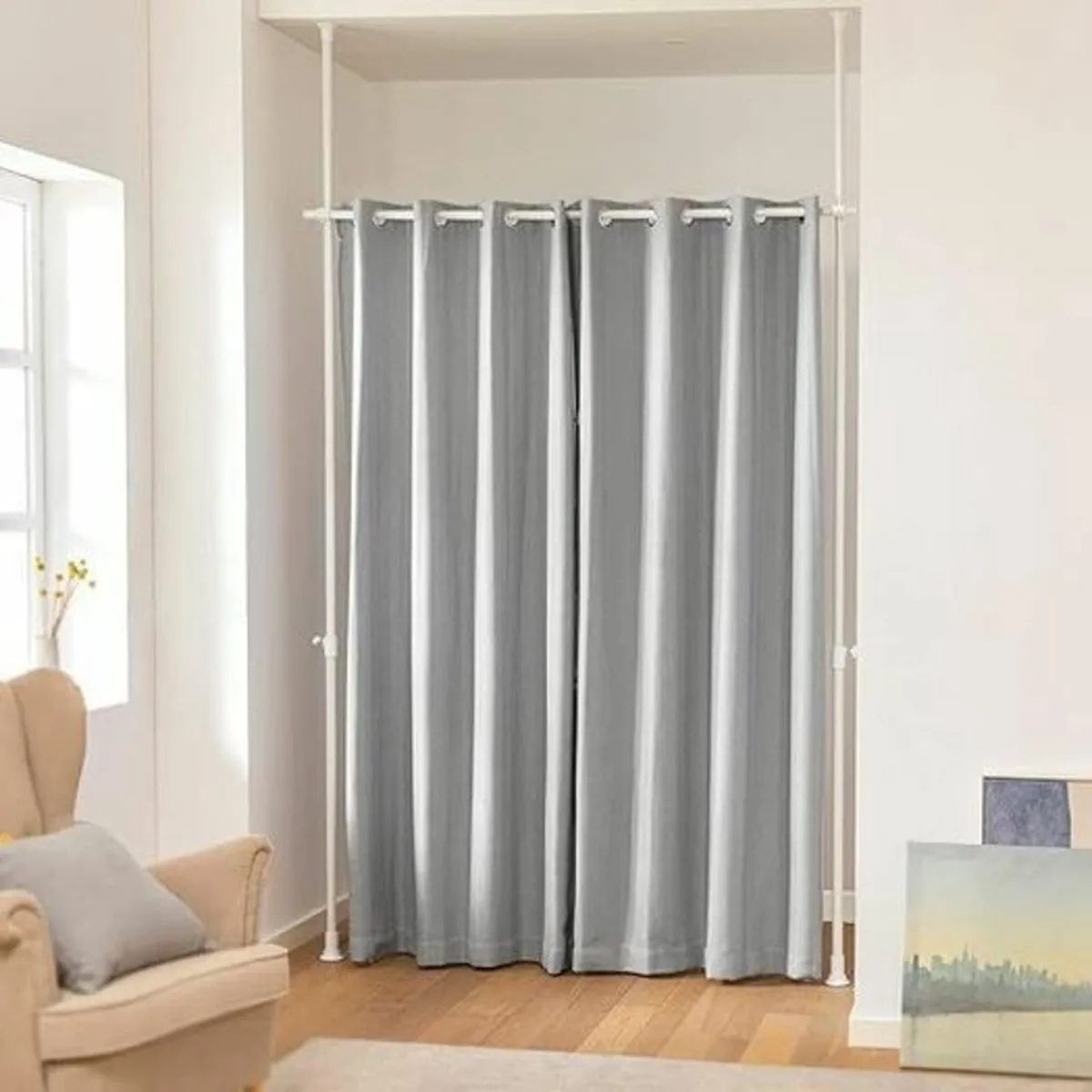 Floor to Ceiling Blackout Curtain with Metal Teles - Image 4