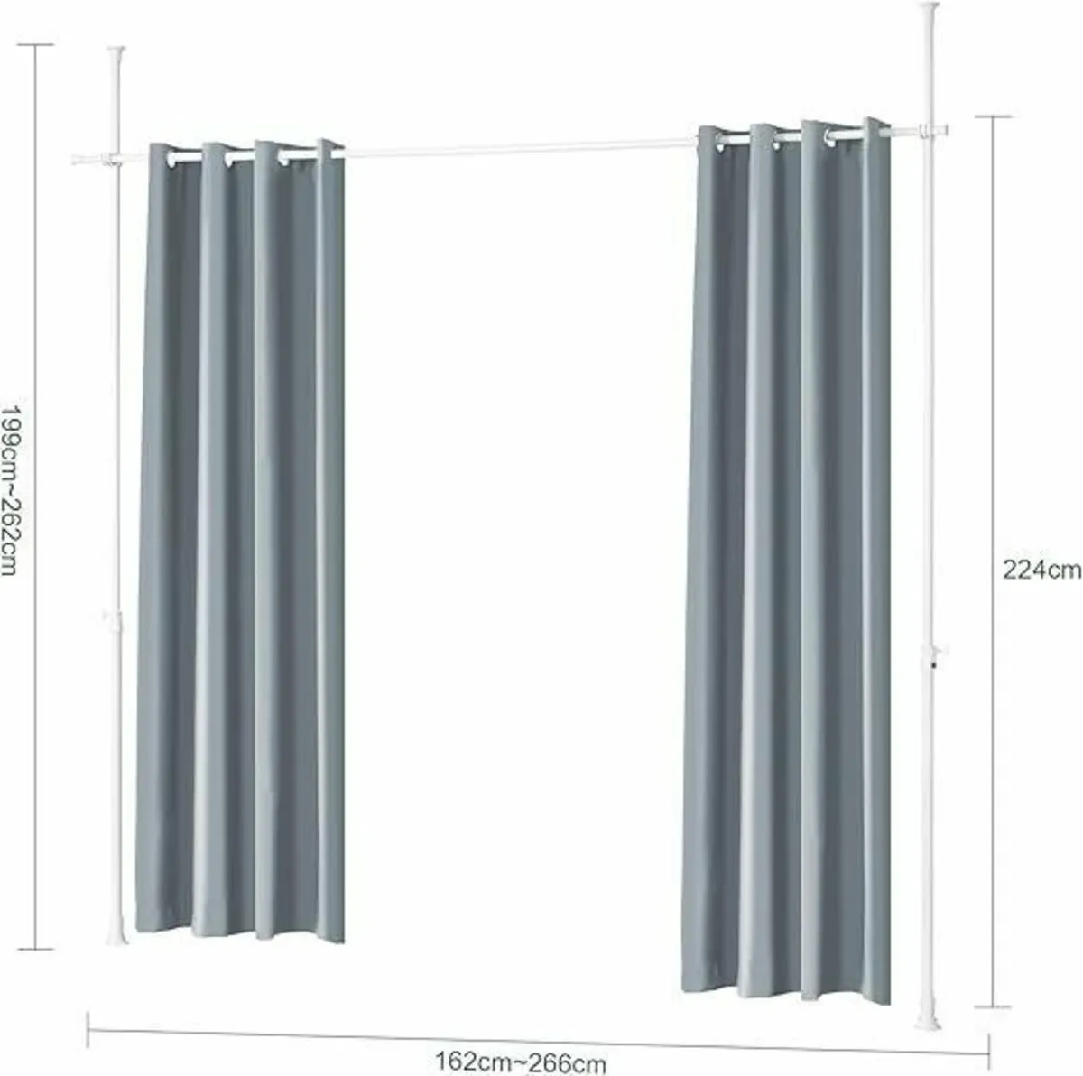 Floor to Ceiling Blackout Curtain with Metal Teles - Image 2