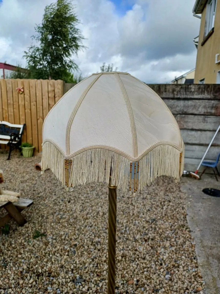 1940/50s Solid Brass Floor Lamp - Image 3