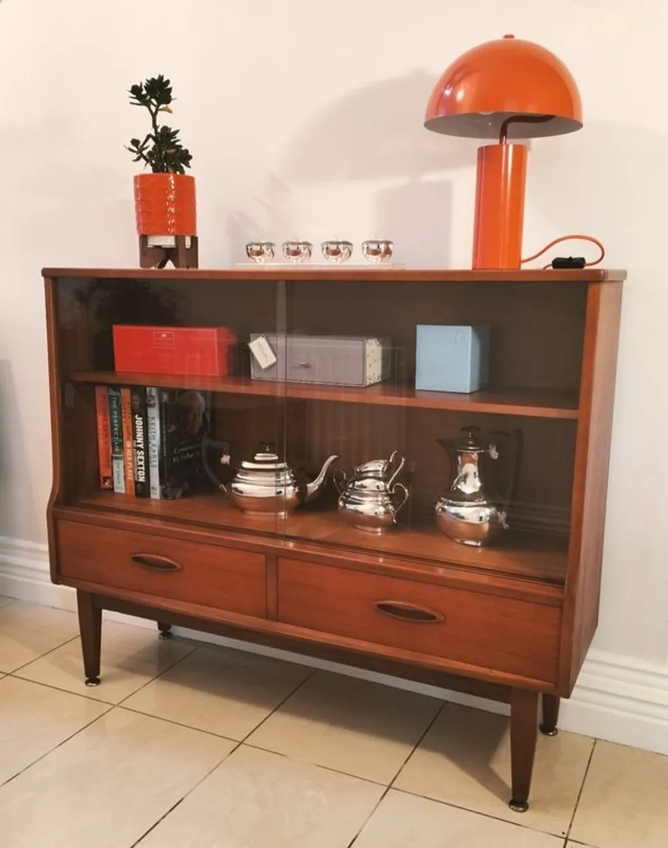 Mid Century Vintage Retro Jentique Bookcase Display Cabinet - Image 1