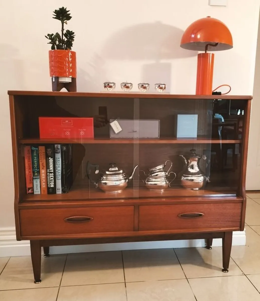 Mid Century Vintage Retro Jentique Bookcase Display Cabinet - Image 2