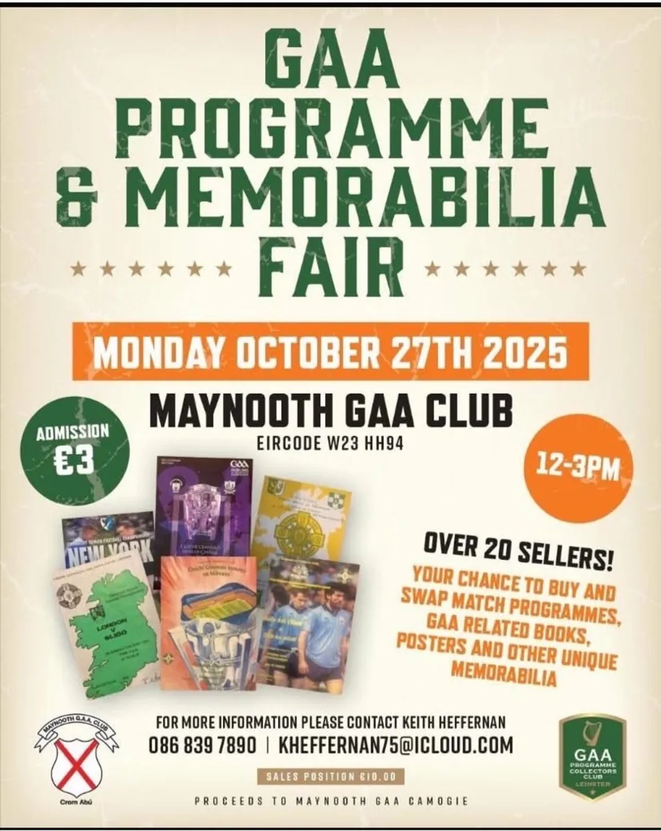 Gaa programme fair maynooth gaa club
