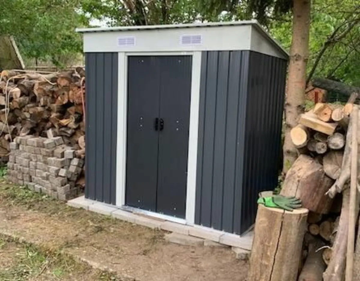 Metal Tool Shed with metal  Base - Image 1