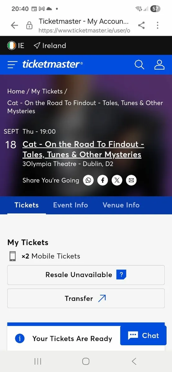 Concert tickets