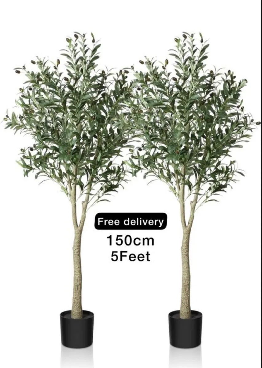 2 x Artificial Olive Tree Plant 150 cm