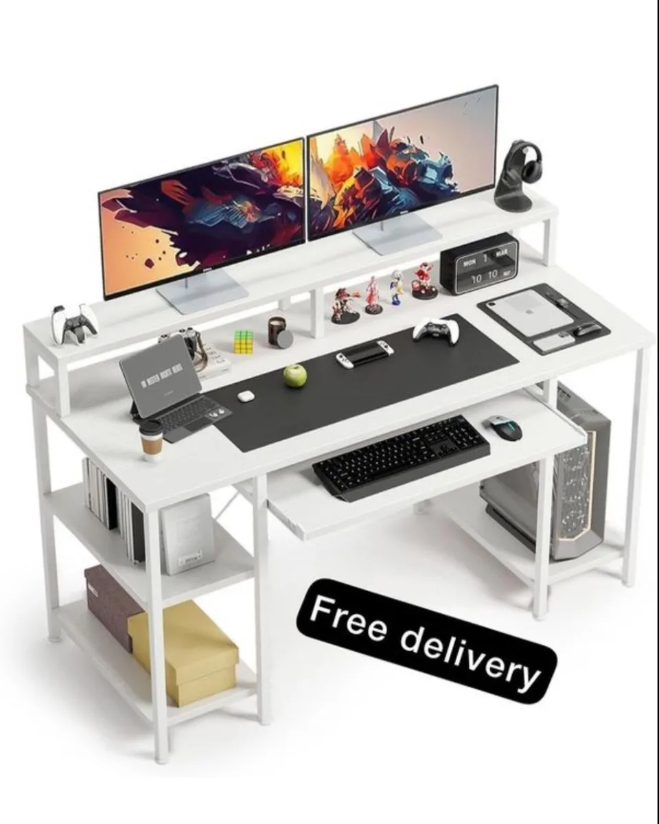 Computer Desk with Keyboard Tray