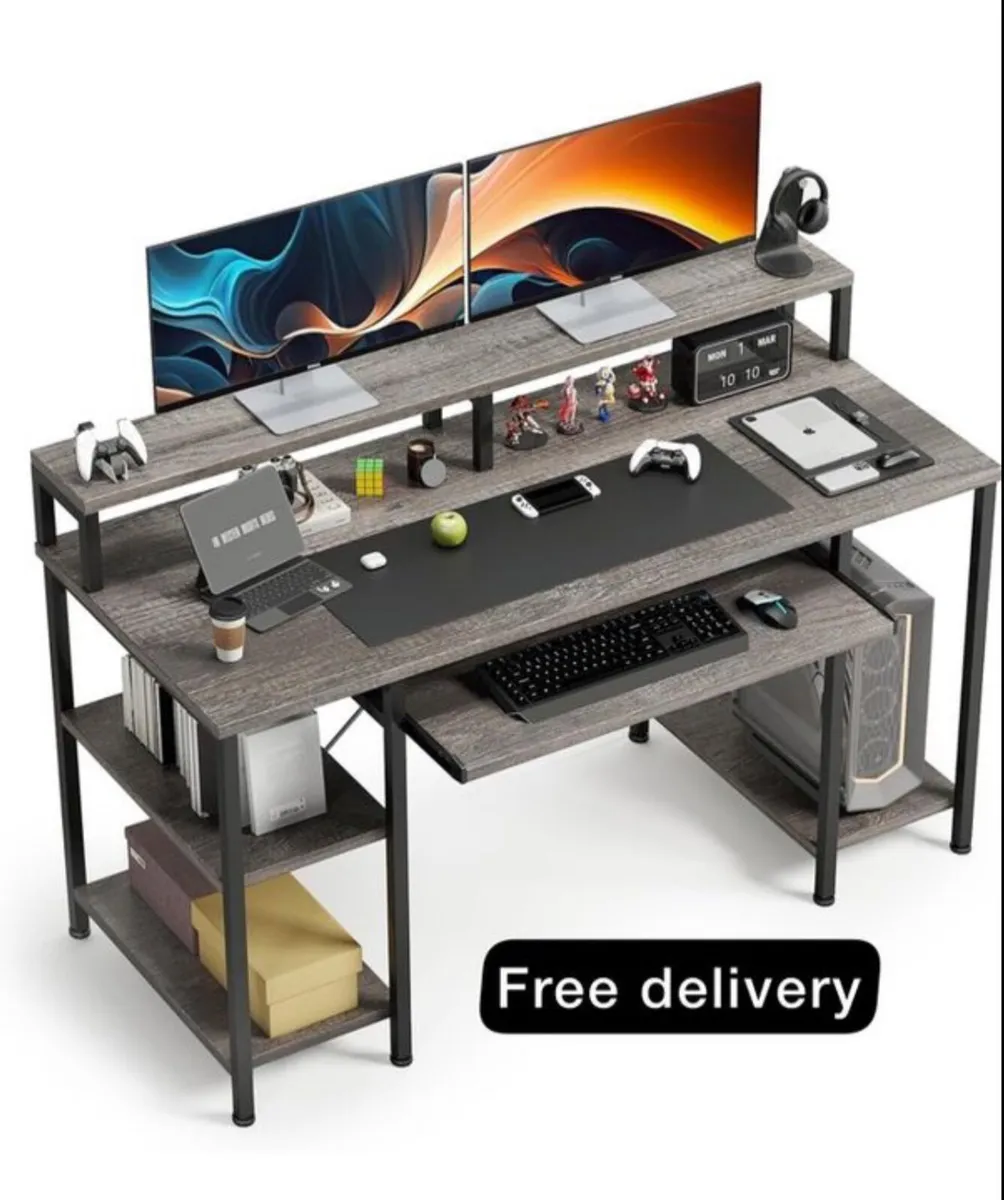 Computer Desk with Keyboard Tray