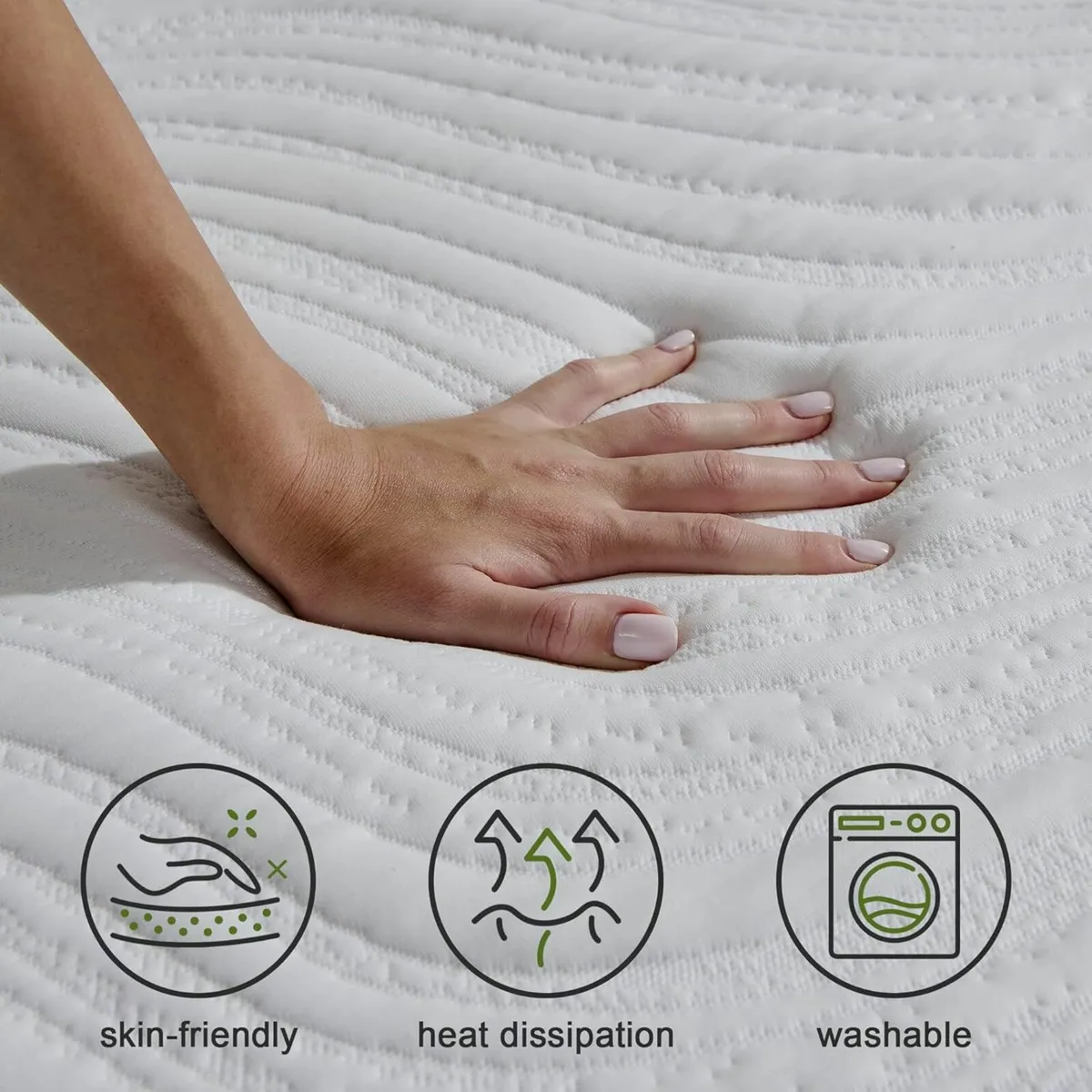 135x190x15 Double Foldable Memory Foam Mattress - Image 2
