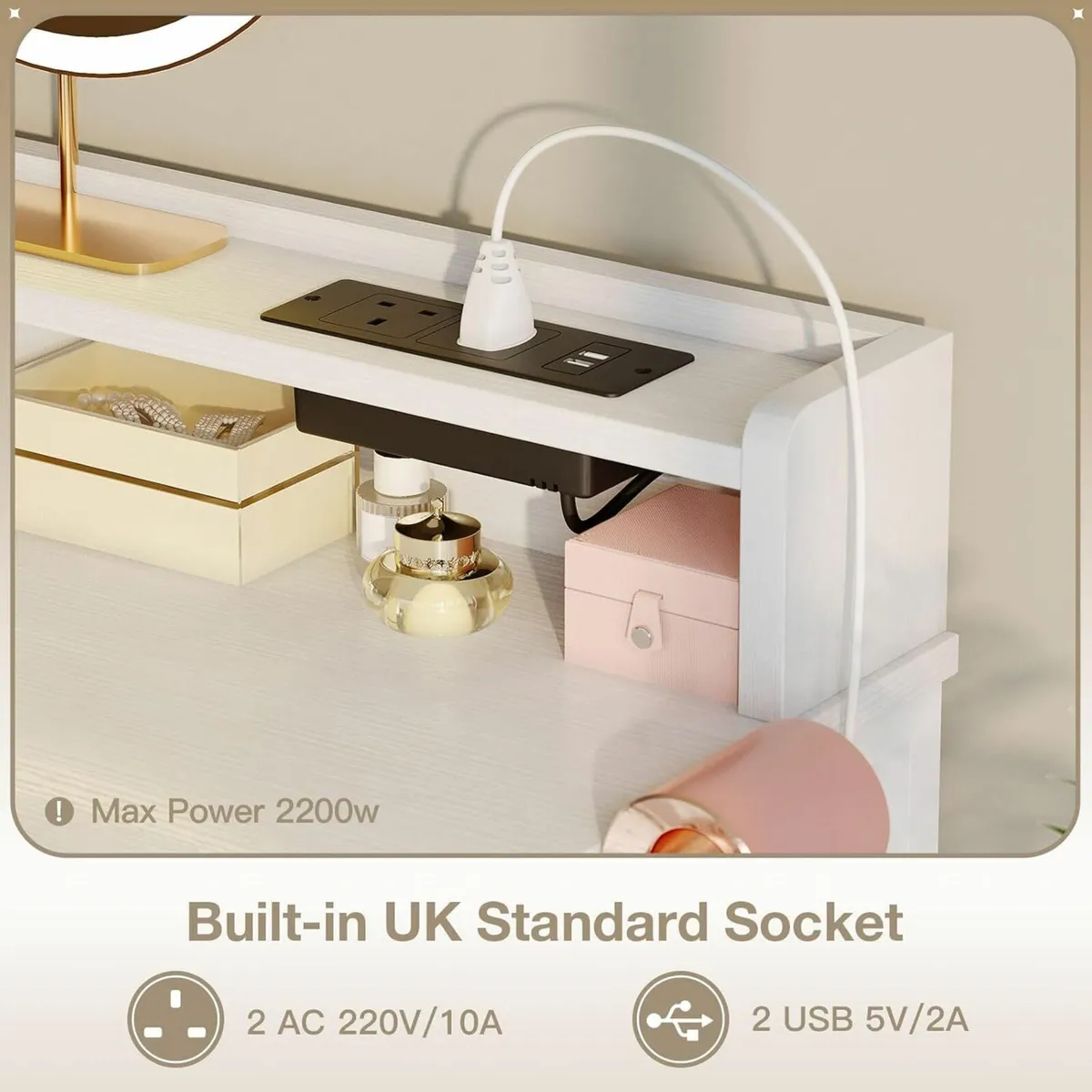 Dressing Table Desk LED Light Strip (No Mirror) - Image 4