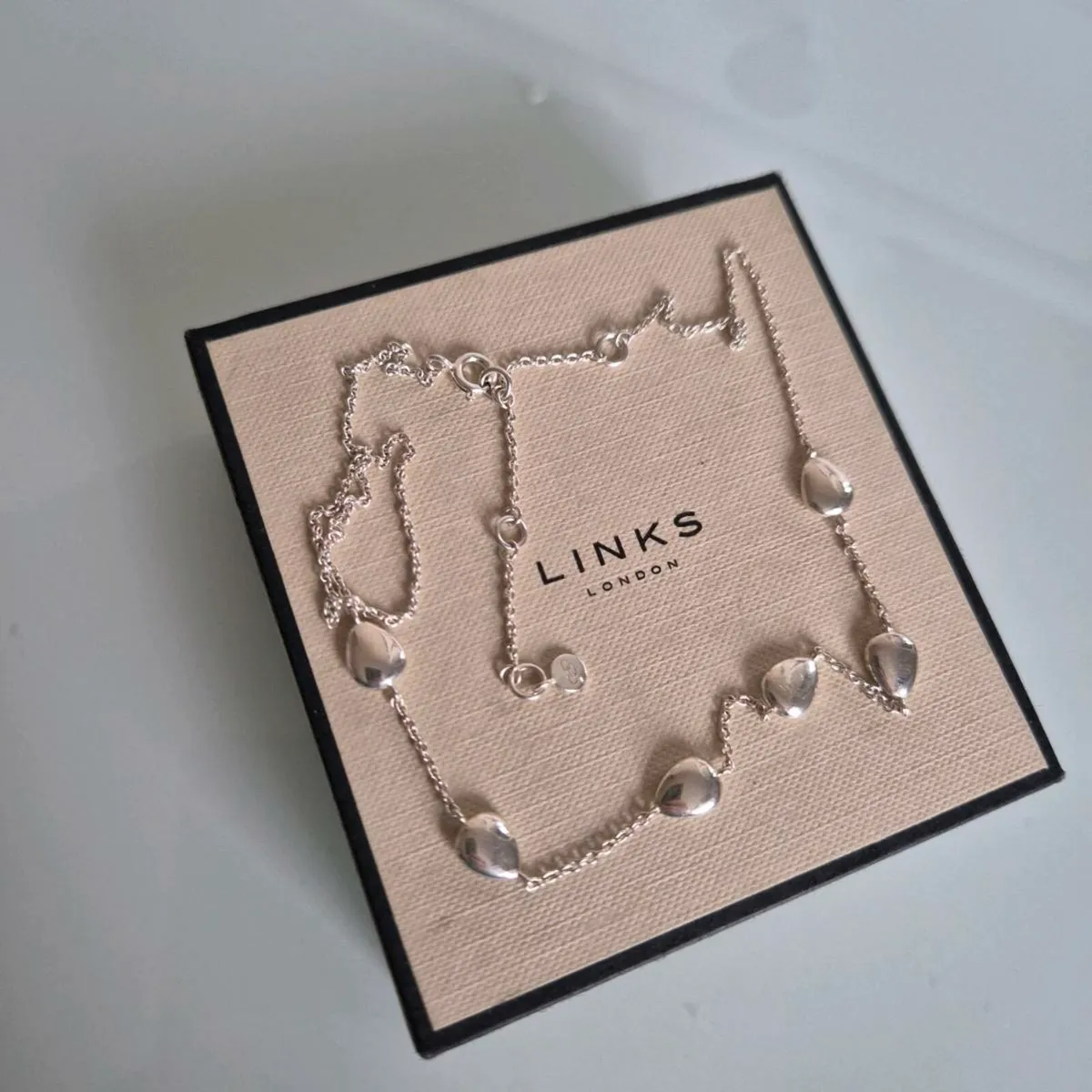 Links of london sterling silver pebble station Nk - Image 1