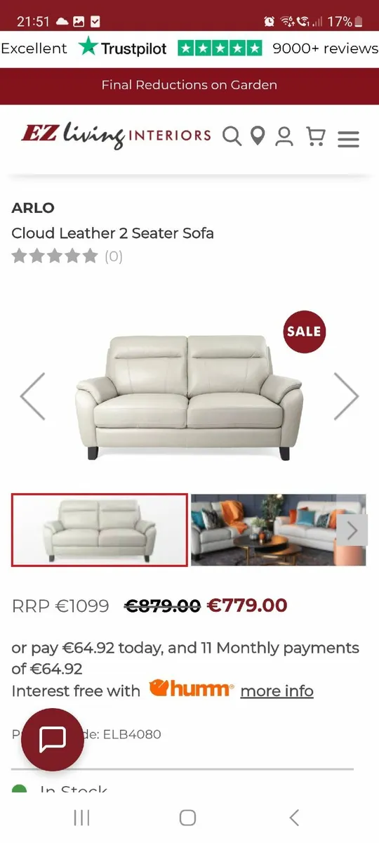 EZ living Arlo 3 & 2 seater couched - brand new - Image 1