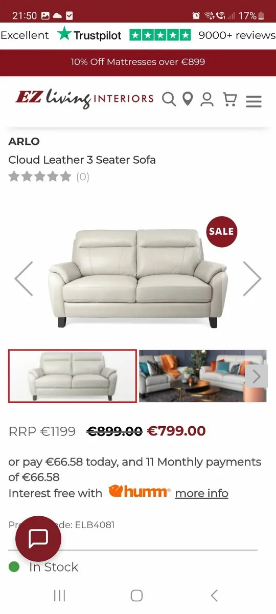 EZ living Arlo 3 & 2 seater couched - brand new - Image 3