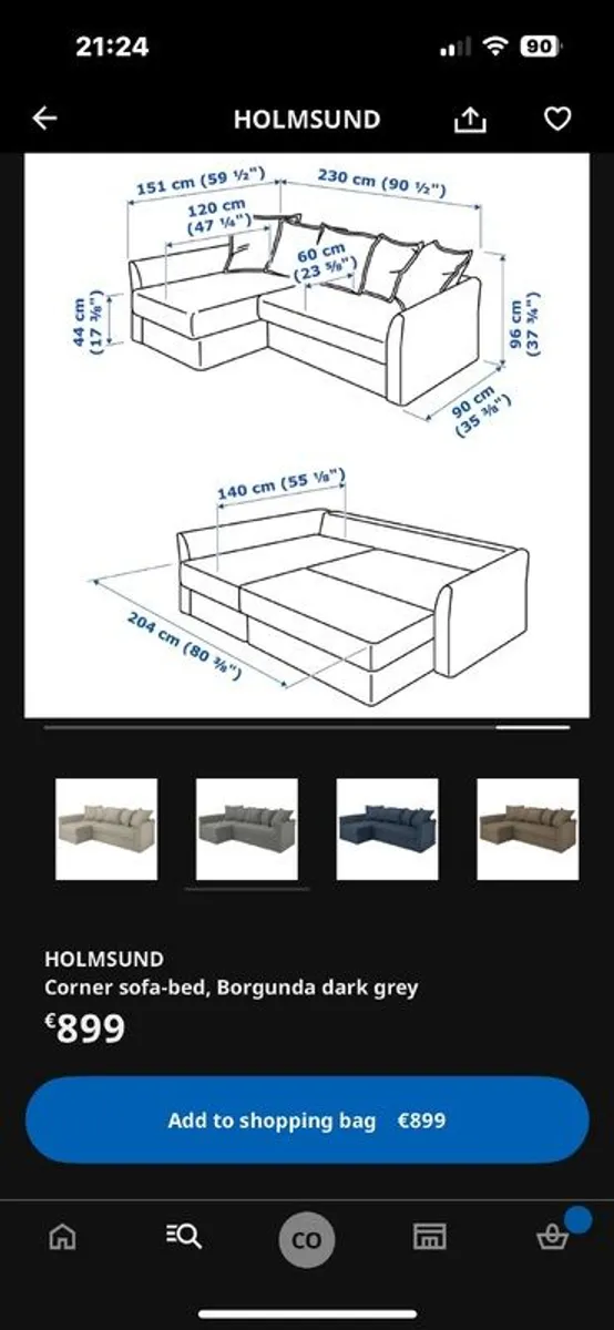Holmsund corner sofa with storage - Image 2