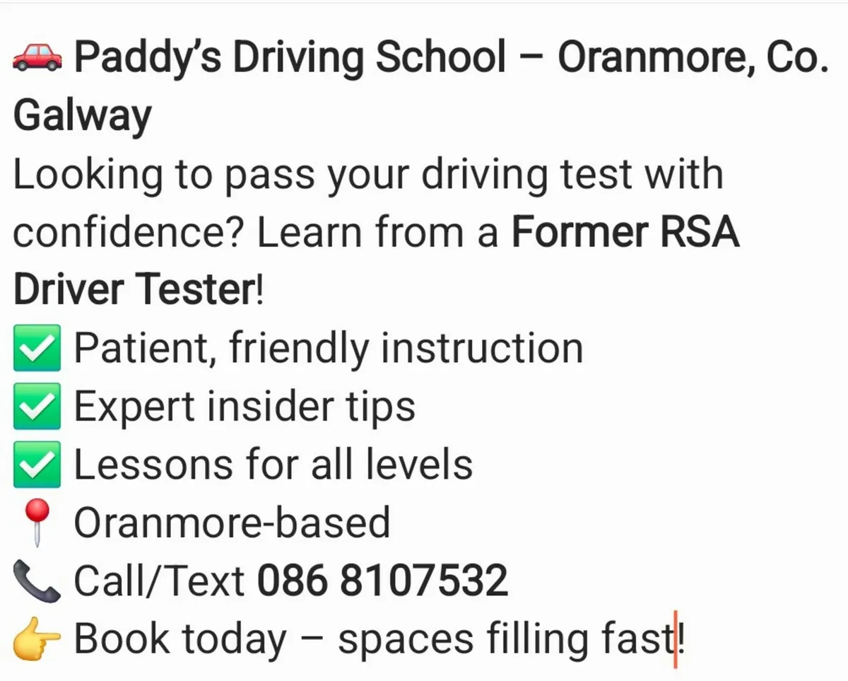 Driving lessons