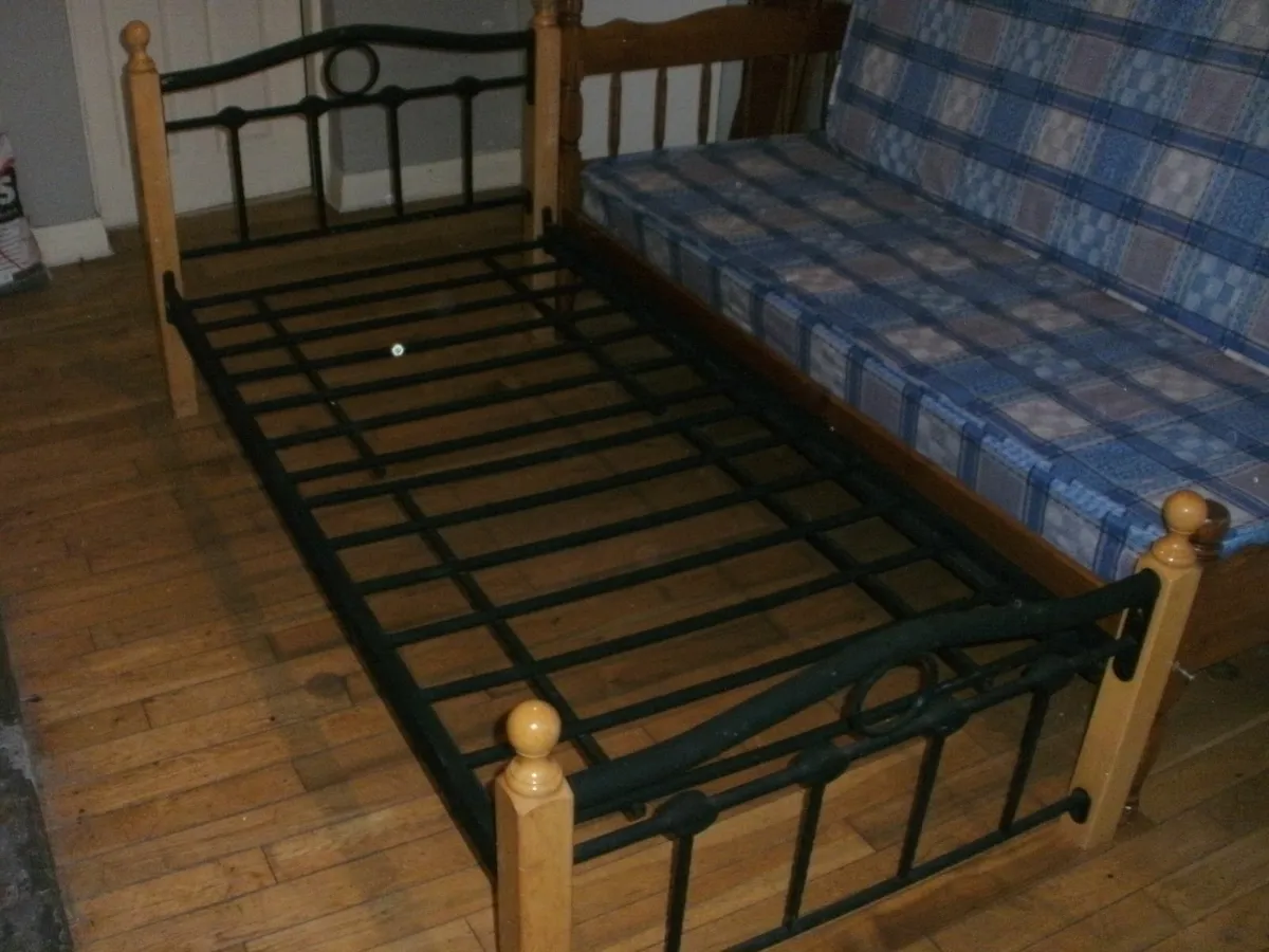 2 single beds with mattress - Image 2
