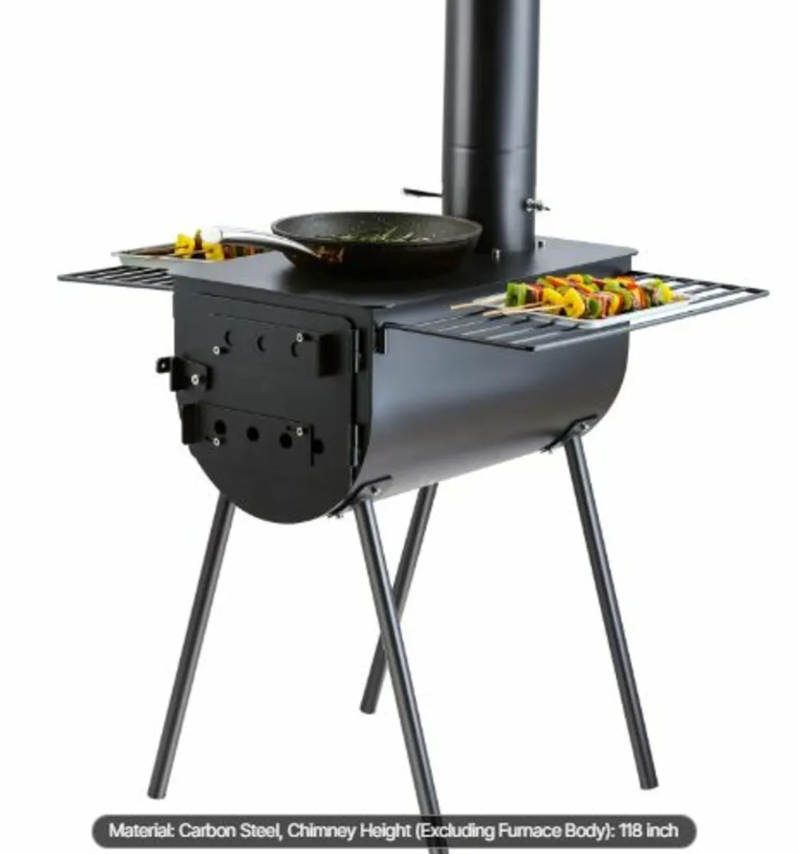 Wood Stove, 3 m, Alloy Steel Camping Tent Stove, - Image 4