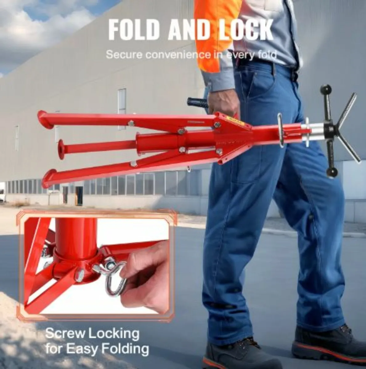 V Head Pipe Stand Adjustable Height 71.1–132.1 cm - Image 4