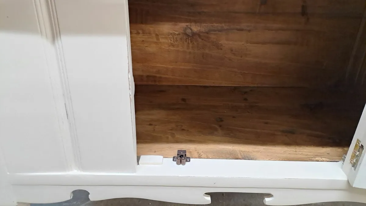Early 1900s oak marble top wash stand - Image 3
