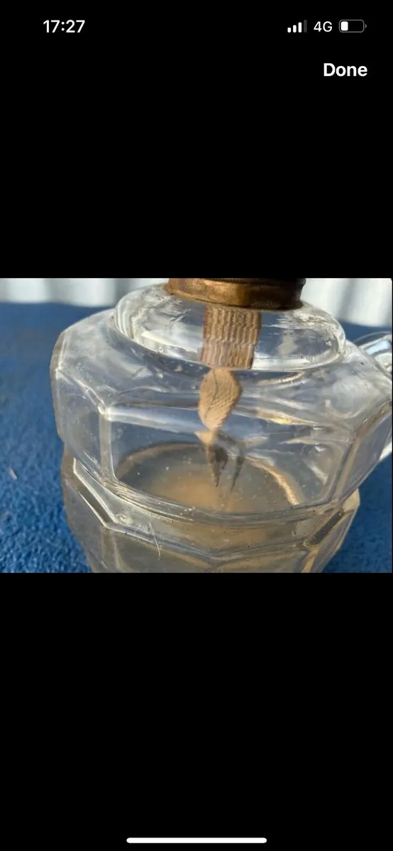Antique finger oil lamp - Image 1