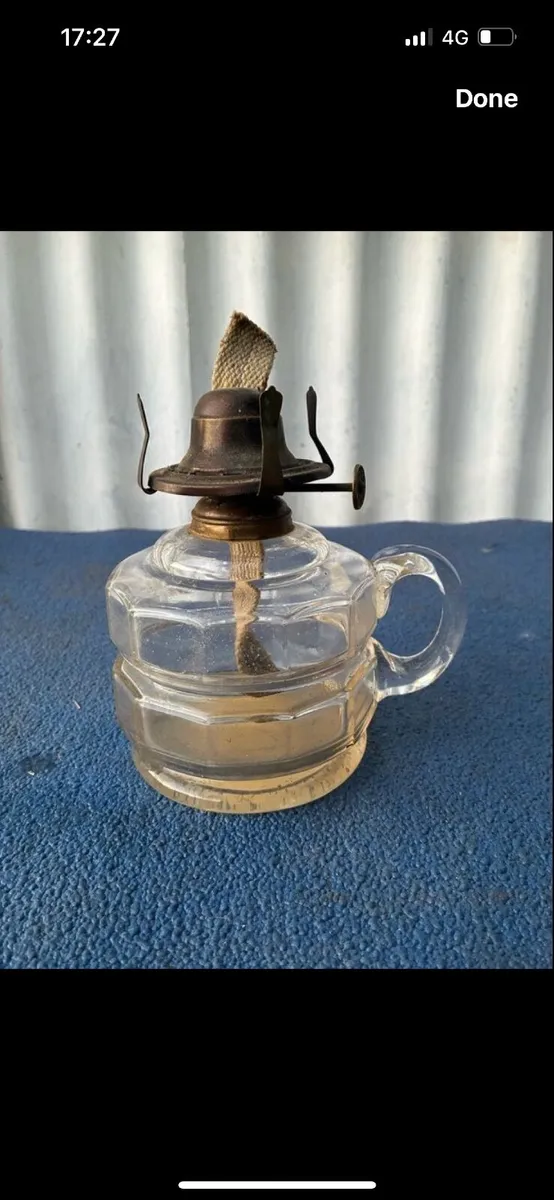 Antique finger oil lamp - Image 3