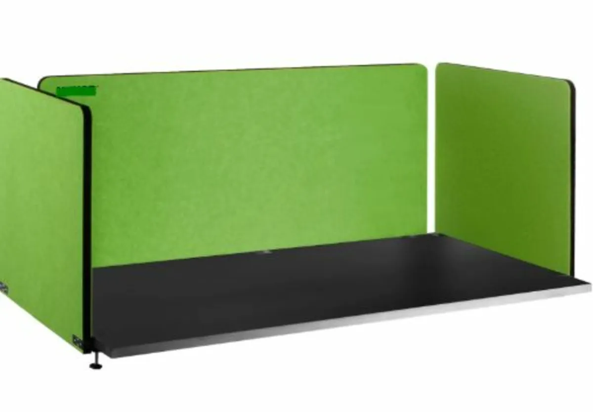 Desk Divider 60'' Desk Privacy Panel, 3 Panels - Image 1