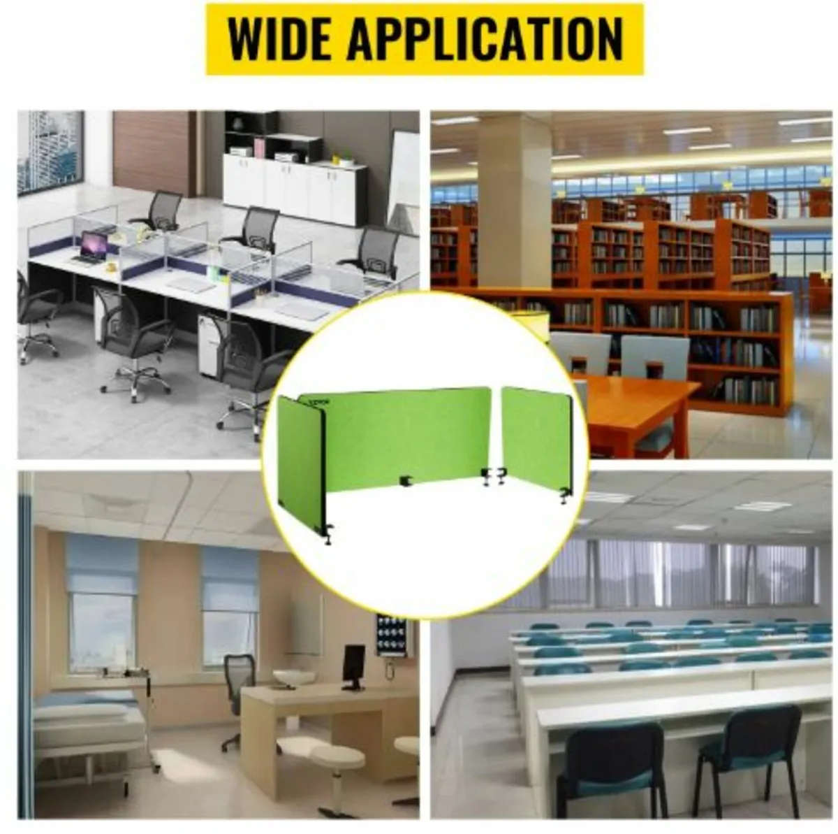 Desk Divider 60'' Desk Privacy Panel, 3 Panels - Image 4