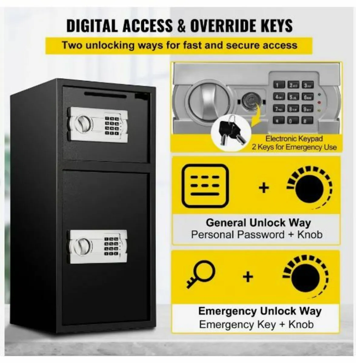 83.8 cm Digital Double Door Safe - Image 4